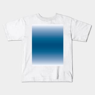 White to Prussian Blue to White Kids T-Shirt